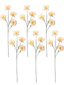 1 件人造花，简易塑料假花，适用于家居装饰、情人节、礼物 - 香檳色 - 查看 9