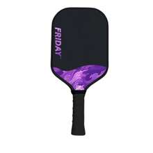 Challenger Friday - Paleta de dos capas T700 de fibra de carbono cruda paredes inyectadas de espuma aprobado por USAP núcleo de panal agarre estilo tenis superficie arenosa para girar - Bruma - Ver 1