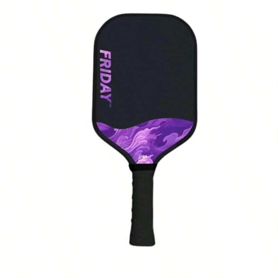 Challenger Friday - Paleta de dos capas T700 de fibra de carbono cruda paredes inyectadas de espuma aprobado por USAP núcleo de panal agarre estilo tenis superficie arenosa para girar - Bruma - Ver 1