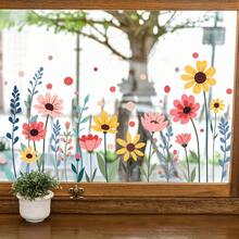 2 Tờ Decal Hoa Văn Rực Rỡ - Hình dán PVC tĩnh điện có thể tái sử dụng cho cửa kính, cửa sổ và trang trí phòng ngủ trẻ em - Nhãn dán cửa sổ - Xem 5
