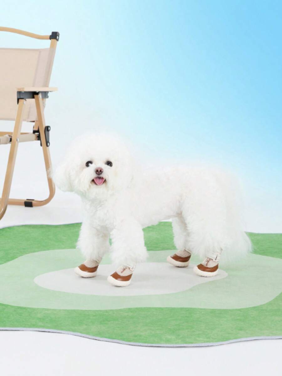 VITAMKAN宠物鞋，春夏款，适合贵宾犬、雪纳瑞、泰迪犬等小型犬种，户外防污透气四爪鞋 - 彩色 - 查看 1