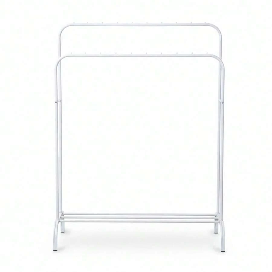 DASCK Perchero Burro Doble Metálico 110 cm Recibidor - Blanco - Ver 1