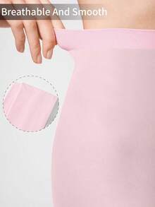 1双女士丝绒连裤袜，显瘦、防勾丝、高弹力，适合通勤、外出和派对等场合。 - 粉色 - 查看 4