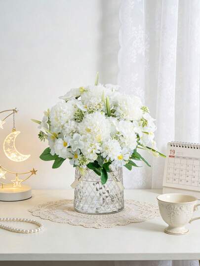 1 Bó hoa cúc giả bằng lụa, kích thước 11,02 inch, thích hợp trang trí mùa xuân, nhà cửa, đám cưới, bàn tiệc, trang trí nhà cửa mùa thu, phòng ngủ, ban công, nhà bếp, nhà hàng, phòng ngủ, phòng tắm, trang trí cặp đôi, trang trí năm mới, bó hoa cưới, tiệc sinh nhật, lễ hội, văn phòng, trang trí sân vườn ngoài trời.