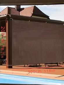 1pc Tear-Resistant Sun Shade Net, Reinforced Edges, Sun Shading Cloth, High Density Heat Insulation Net, Sun Protection And Anti-Snow, Suitable For Balcony, Yard, RV Camping, Privacy Fence Decor - Brown - View 8