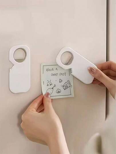 Dụng cụ mở nắp chai, lon, nắp bật 3 trong 1 bằng nam châm, dùng trong gia đình, mở bia, đồ uống và lon.