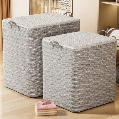 1 túi đựng đồ gấp gọn, giỏ đựng đồ giặt bền chắc để đựng quần áo, chăn, ga trải giường, áo khoác mùa đông. Túi sắp xếp tủ quần áo, giải pháp tiết kiệm không gian cho tủ quần áo, phòng ngủ, nhà cửa, ký túc xá, phụ kiện giường ngủ, gầm giường.