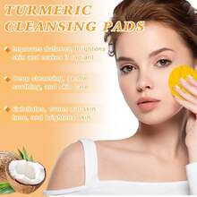 Turmeric Facial Cleanser Set (3 Pieces), Turmeric Tablets, Turmeric Cleansing Foam, Turmeric Facial Soap, Skincare Cleanser, Face Towel - Màu vàng - Xem 11