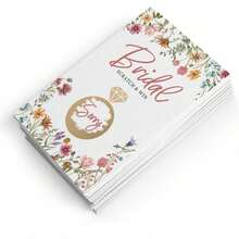 Floral Bridal Shower Game - Scratch Off Raffle Cards, Fun Wedding Shower Game, Blooming Wildflowers Design, 30 Cards And Stickers - Wildflowers - View 7