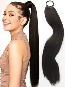 18-32 Inch Synthetic Straight Hair Ponytail Extensions, With Hair Tie, Suitable For Women & Girls Daily, Party, Cosplay, Braiding - Multicolor - View 13