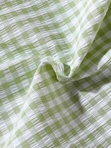 2 pièces/set Nouveau body d'été unisexe avec ours décoratif brodé jacquard, col rond - Kaki - Voir 7