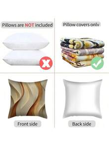 2pcs Minimalist Geometric Striped Pattern Printed Pillow Covers, Suitable For Various Room Cushions - Room Decor - Bedroom Decor - Holiday Decor - Party Decor - (Pillow Insert Not Included) - (No Embroidery) - (Multiple Sizes) - (Single-Sided Print) - 2pcs - View 8