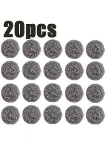 Stainless Steel Brush Cleaner Balls, Multi-Purpose Kitchen Cleaning Scrubber. Essential Cleaning Tool For Home, Outdoor, & BBQ. 2-In-1 Sponge & Cleaning Ball,Kitchen,Bathroom,Home Kitchen Essentials Household Items Cleaning Supplies - Cleaning Scrubber - 查看 2