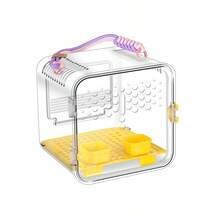 Hamster Travel Cage, Breathable And Easy To Clean Square Small Pet Carrier Cage For Hamsters, Mice, Flying Squirrels, Hedgehogs - View 11