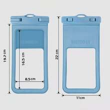 防水手機袋 7.5 吋 IPX8 防水通用手機收納袋，相容 iPhone 17/16/15/14 Pro Max、Galaxy S25+/S24+/S26+，氣墊防水手機殼，游泳潛水防水手機袋，海灘防水手機乾袋，適用於智慧型手機，適合游泳、海灘旅行、水下浮潛、衝浪、划船、滑雪、釣魚、獨木舟、激流泛舟，顏色/款式隨機 - 多色 - 查看 4