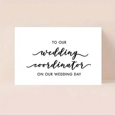 1pc Wedding Coordinator Thank You Card Elegant Cursive Script Stylish Typography Heartfelt Appreciation Message 6.29x4.33 Inch Suitable For Wedding Planners Event Organizers Coordinators Colleagues Friends & Loved Ones Perfect For Post-Wedding Gratitude Events Anniversaries Christmas Thanksgiving Birthdays & Festive Gifting Versatile Thank You Card Birthday Card Gift Card Holiday Greeting Card Christmas Card Elegant Appreciation Stationery