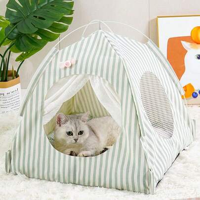 Giường cho thú cưng, Lều cho thú cưng, Nhà cho thú cưng, Giường cho mèo, Lều mùa hè cho mèo, Giường bán kín cho chó, Lều bốn mùa, Lều thoải mái cho mèo, Đồ dùng cho thú cưng có thể tháo rời và giặt được, Lều cho thú cưng có thể tháo rời và giặt được