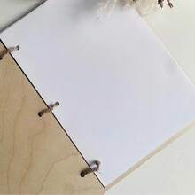1 buah Buku Tamu Bayi Vertikal Kayu Unik Ukuran A4 25 Halaman yang Disesuaikan, Album Foto Kayu Buatan Tangan Kreatif, Hadiah Pesta - Multiwarna 6 - View 3