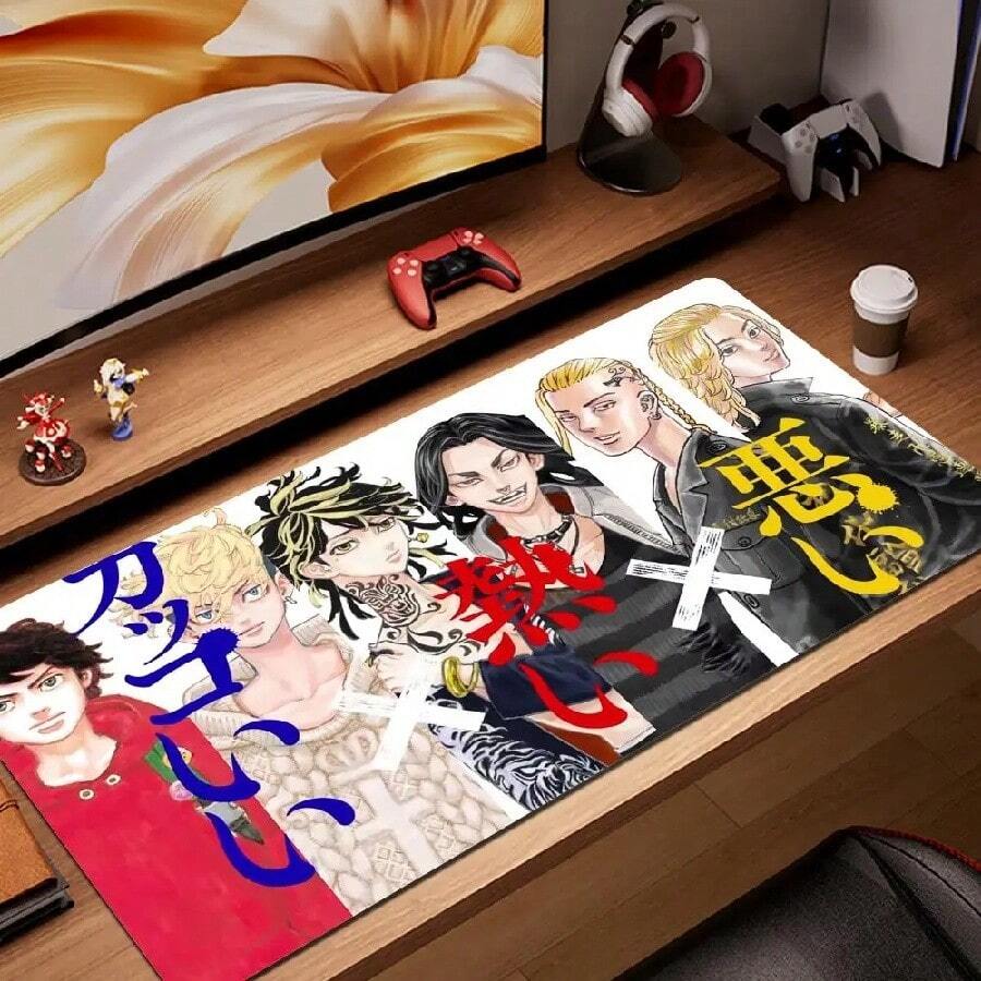 XXL Keyboard PC Rubber Mice Mat Anime Tokyo Revengers Non Slip Table Mat HD Print Game Lock Edge Mousepad Desktop Decorative Mat.Jpg - Chuột Pad - Xem 1