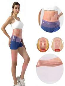 1pc Sauna Waist Trainer, Slimming Waist Cincher, Shaping Tummy Trimmer, Home Fitness Accessory To Enhance Training Effect - Multicolor - View 7