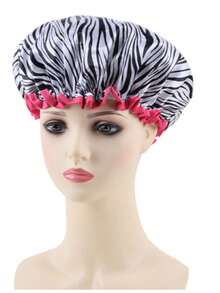 1pc Women's Double-Layer Waterproof Shower Cap, Elastic And Reusable, Shower Cap, Printed Bathroom Cap, Daily Necessities, Summer Shower Cap, Hat - Multicolor - View 15