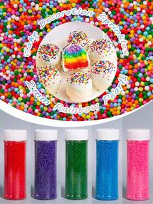 130g/4.59oz Perlas para Decoración de Pasteles, Perlas Pequeñas de 2mm de Colores, Adecuadas para Decorar Cupcakes, Donuts, Helados y Pasteles. Perfectas para Decoración de Pasteles Horneados, Cumpleaños, Bodas, Navidad, Halloween y Decoración de Fiestas Temáticas. Solo para Decoración, No Comestibles - Ver 3