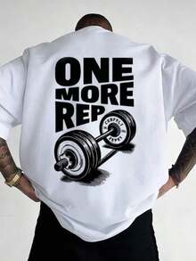 Streetwear: Men's Gym Fitness Graphic T-Shirt, Comfortable Cotton Ideal For Summer Workouts And Casual Everyday Spring Outfits, Cotton T-Shirt, Estate Uomo, Magliette Uomo - 白色 - 查看 1