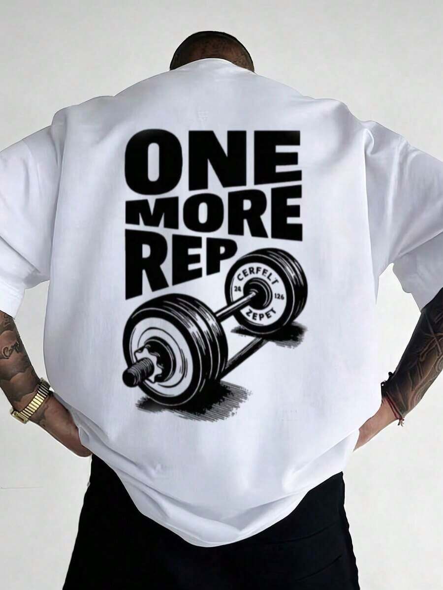 Streetwear: Men's Gym Fitness Graphic T-Shirt, Comfortable Cotton Ideal For Summer Workouts And Casual Everyday Spring Outfits, Cotton T-Shirt, Estate Uomo, Magliette Uomo - 白色 - 查看 1