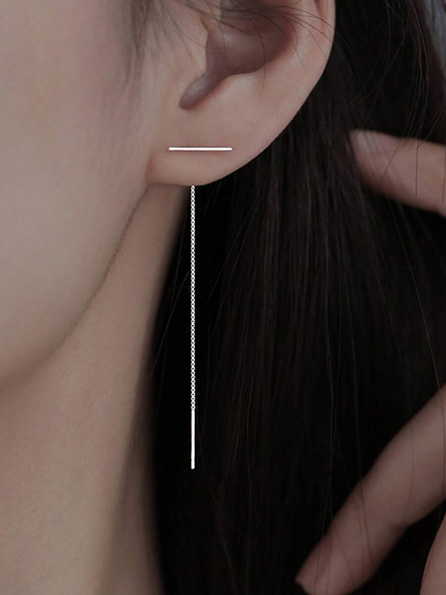 Nooxian 1 Pair Women's Copper Bar Element Ear Cuffs