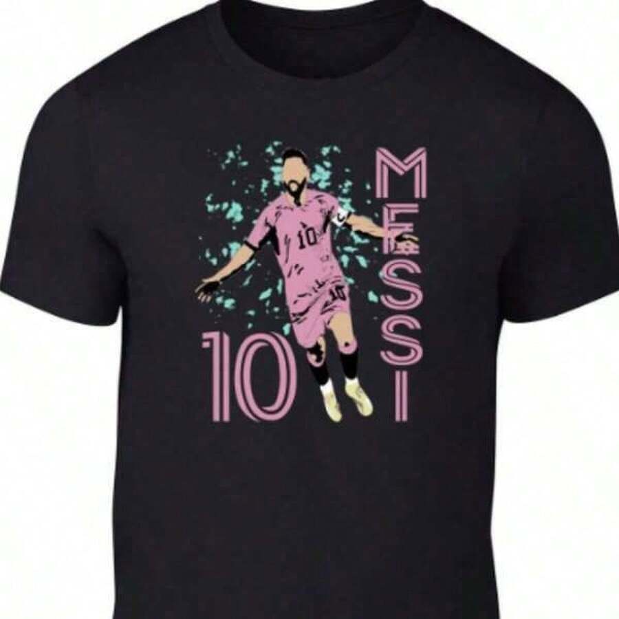 2026 Newest Style: Cute T-Shirts For Girls Men's T-Shirt  Sports Style  No. 10 Player Pattern Summer Casual Wear Suitable As A Gift For Football Fans And Friends Exclusive For Fans. Women's Casual Cotton T-Shirt-A Soft, Breathable, And Lightweight Short-Sleeve Top Featuring A Classic Crew Neck And A Relaxed, Loose-Fitting SilhouetteThis Wardrobe Staple Is Perfect For Summer Daily Wear And Street-Style Outfits, Offering Comfortable And Roomy Fit For Both Young Women And Ladies.Availableinsolidcolorsorstylishprints,Thisversatilecasualtopissuitableforawiderangeofoccasions-Includingvacations,Shoppingtrips,Dates,Andsportsactivities-Andiscraftedfromhigh-Quality,Stretchyfabricforacute,Aesthetic. - 黑色 - 查看 1