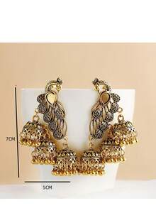 Bông tai Peacock Three Bells (1 đôi) - Vàng - Xem 2