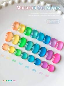 SHANGFEIYA 10ml Macaron Candy Color Gel Nail Polish 8 Colors Summer Ice Transparent Multi-Color Dopamine Gel Manicure Salon DIY Home Use 1pc/8pcs - Multicolor - View 4