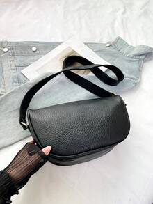 Fashionable Commuter Bag, Luxury Women's Handbag, Exquisite Shoulder & Top Handle Multi-Function Work Bag - Black - View 7
