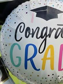 22pcs/Set 22" "Congratulations Graduate" Round Foil Balloons, 16" Gold Number "2026" Balloons, 2026 Graduation Party Decorative Balloon Set, 10" Black/Pink Latex Balloons, Suitable For Class Of 2026 Graduation Party Decor - View 5