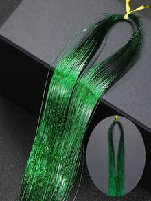 Elegant Shiny Solid Color Wig Piece For Women, Suitable For Casual, Party, Anniversary, Valentine's Day, Mother's Day, Halloween, Christmas, Back To School, Girlfriend Birthday Gift - A - View 7