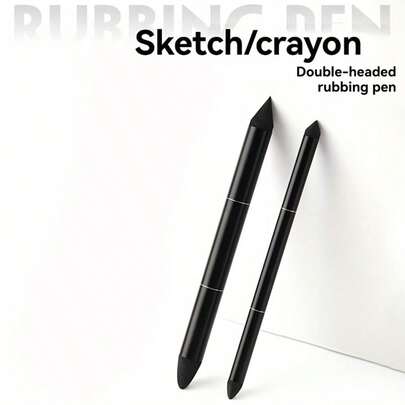 2/6pcs Double-Ended Steel Rod Painting Smudge Brush, Sketch/Oil Pastel Smudge Brush, Art Mixed EVA Brush Head Sponge Brush