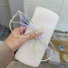 1/2 Cặp Kính Thời Trang Nữ Gọng Lớn Tròng Phẳng, Phong Cách Thường Ngày, Xuân/Hè - Nhiều màu - Xem 3