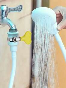 1pc Portable Sink Sprayer - Multifunctional Flexible White Faucet Nozzle - Plastic Handheld Faucet Rinse Attachment - Leak-Proof High Pressure Sprayer With Clip Design - Easy To Clean And Install - Suitable For Bathroom, Kitchen, Pet Cleaning, Plant Watering And Car Washing - Essential Accessory For Modern Bathroom And RV - Quick Connect Tool For Indoor/Outdoor Hair And Pet Shower - Ideal Gift Choice - 1pc - View 7
