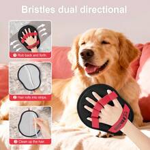 1 pieza/2 piezas Guante quitapelos para mascotas - Cepillo quitapelos de doble cara adecuado para perros y gatos, guante quitapelos eficiente para muebles, alfombras y ropa - Multicolor - Ver 1