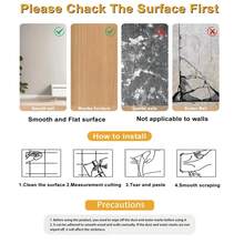 橙色复古自粘壁纸/几何图案可移除壁纸/橙棕色壁纸 - 自粘式或传统式 - 1PC - 查看 6