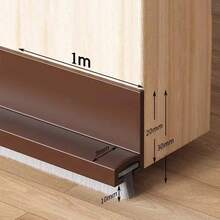 1pc 1m X 3cm Self-Adhesive Windproof Dustproof Door Bottom Seal Strip, Integrated Heat Insulation & Soundproof - B - View 14