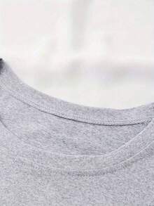2026 Women' Nurse Letter Print Theme T-Shirt - Nursing Top With Heart Pattern, Bowknot And Stethoscope Design - - 灰色 - 查看 4