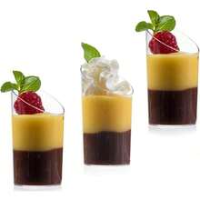 Bộ 10/20/30/40/50 chiếc cốc tráng miệng góc cạnh, cốc mini trong suốt 3oz dùng cho bánh pudding trái cây, kem, bánh ngọt, đồ ăn vặt, tiệc tùng, đám cưới, ngày lễ tình nhân, tiệc sinh nhật, tiệc chiêu đãi, đám cưới. - Trong sáng - Xem 3