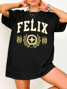 VintageFelixFelixS StraySKids T-Shirt, Gift For Fans, K-Pop Merchandise Item, Concert Merchandise T-Shirt As A Gift Summer Tops - Black - View 6