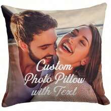 Custom Photo Throw Pillow Cover, Personalized Picture Decorative Cushion Cover For Sofa, Bed And Living Room, Washable Home Accent For Family, Couples, Friends And Pet Memories, Birthday, Anniversary, Wedding And Housewarming Gift, No Insert - Multicolor - View 5
