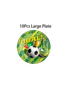 Juego de Vajilla con Tema de Fútbol - Platos y Vasos de Papel, Perfecto para Celebraciones de Fútbol, Reuniones de Aficionados, Fiestas de Cumpleaños, Bodas, Reuniones Familiares, Eventos al Aire Libre, Picnics en la Playa, Carnavales, Ramadán, Pascua, Día de San Patricio y talla grande - Multicolor - Ver 12