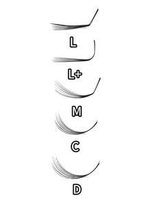 每盒240片假睫毛，卷度C/D/L/M/L+，3D/4D/5D/6D/8D/10D/12D，厚度0.07毫米，长度8-15毫米混合，尖头细茎预制睫毛簇，DIY打造自然轻盈、纤细飘逸的睫毛，适合日常、派对、音乐节等场合。 - 查看 8