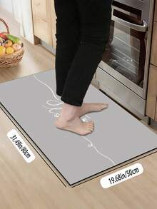 [HÀNG HOT!!!] 1 tấm thảm nhà bếp bằng cao su mềm, thấm hút tốt, dày 3.5mm, kích thước lớn hoặc nhỏ, kiểu dáng hiện đại tối giản, nền màu xám nhạt với đường cong và họa tiết hoa trang trí, có thể tự cắt cho vừa với kích thước nhà bếp, chất liệu bề mặt vải, lớp giữa là mút xốp, lớp dưới là cao su, thích hợp cho nhà bếp, phòng khách, phòng ngủ, phòng trẻ em, làm tấm lót chuột, phòng tắm, lối vào, ngoài trời, ban công, hành lang và các không gian khác trong nhà. - Nhiều màu - Xem 14