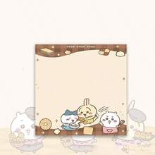 chiikawa 50张/套 新款可爱卡通饼干造型便签本，高品质文具，学生礼物，适合新年、情人节、复活节 [款式随机] - 彩色 - 查看 3