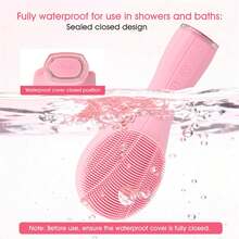 Silicone Face Scrubber Smart Facial Cleansing Device, Silicone Electric Exfoliator Scrubber With Automatic Foaming, Waterproof Face Scrub Brush Clear Pores And Blackheads For Men & Women - Multicolor - View 5